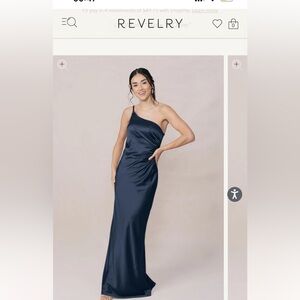Revelry Jade Satin Bridesmaid Dress
